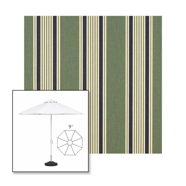 Picture of Ashford Forest | 9' Fiberglass Market Umbrella Sunbrella® Awning Fabric