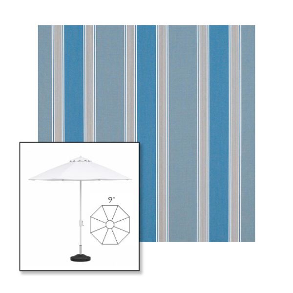 Picture of Baycrest Sky | 9' Fiberglass Market Umbrella Sunbrella® Awning Fabric