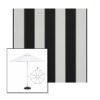 Picture of Beaufort Black White | 9' Fiberglass Market Umbrella Sunbrella® Awning Fabric
