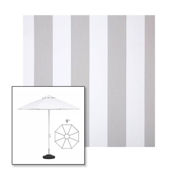 Picture of Beaufort Cloud | 9' Fiberglass Market Umbrella Sunbrella® Awning Fabric