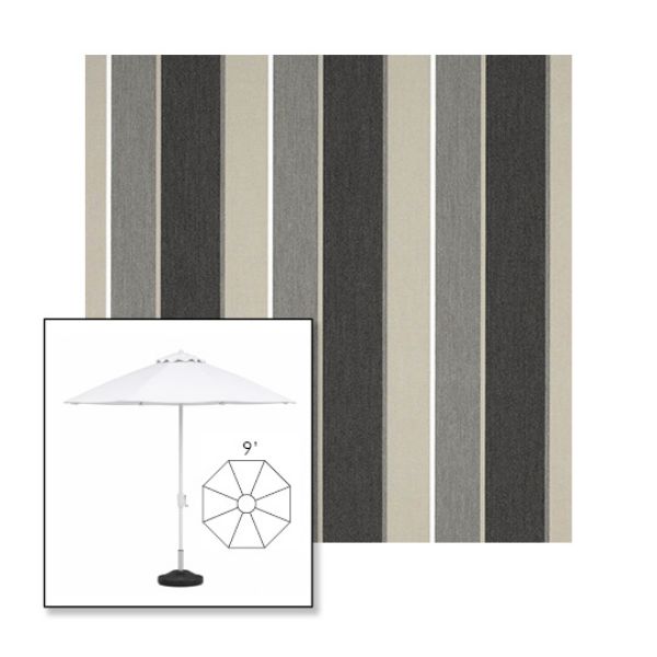 Picture of Clinton Granite | 9' Fiberglass Market Umbrella Sunbrella® Awning Fabric