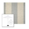 Picture of Era Ash | 9' Fiberglass Market Umbrella Sunbrella® Awning Fabric