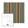 Picture of Forest Vintage | 9' Fiberglass Market Umbrella Sunbrella® Awning Fabric