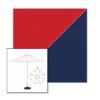 Picture of Jockey Red Marine Blue | 9' Fiberglass Market Umbrella Sunbrella® Awning Fabric