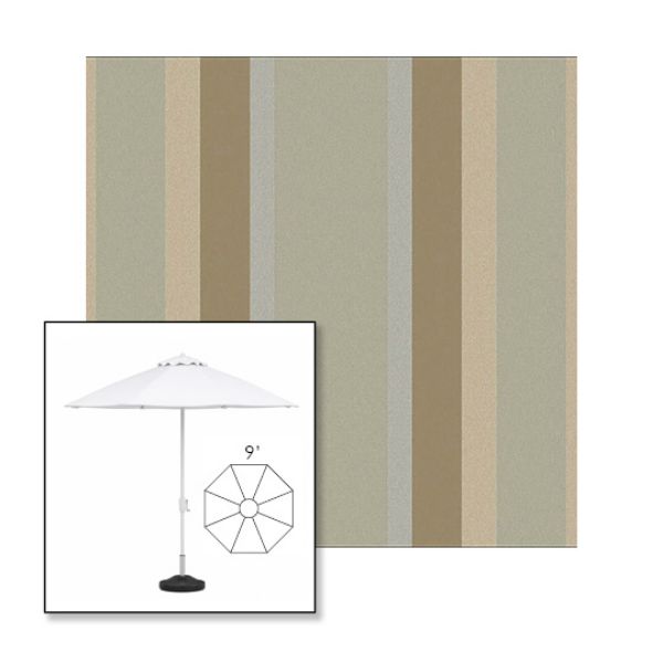 Picture of Marco Sandstone | 9' Fiberglass Market Umbrella Sunbrella® Awning Fabric