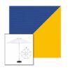Picture of Mediterranean Blue Sunflower | 9' Fiberglass Market Umbrella Sunbrella® Awning Fabric
