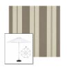 Picture of Moreland Taupe | 9' Fiberglass Market Umbrella Sunbrella® Awning Fabric