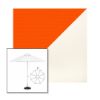 Picture of Orange White | 9' Fiberglass Market Umbrella Sunbrella® Awning Fabric