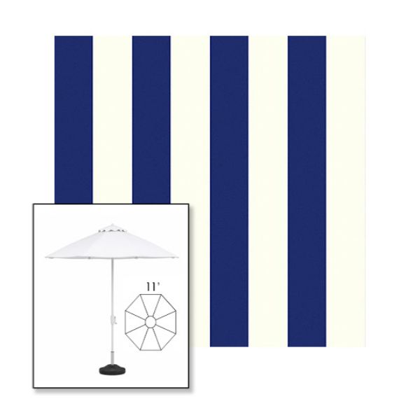 Picture of Beaufort Captain Navy | 11' Fiberglass Market Umbrella Sunbrella® Awning Fabric