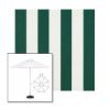 Picture of Beaufort Forest Green Natural | 11' Fiberglass Market Umbrella Sunbrella® Awning Fabric