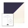 Picture of Captain Navy White | 11' Fiberglass Market Umbrella Sunbrella® Awning Fabric