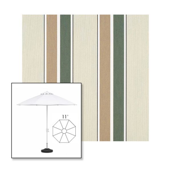 Picture of Fern Heather Beige Block | 11' Fiberglass Market Umbrella Sunbrella® Awning Fabric