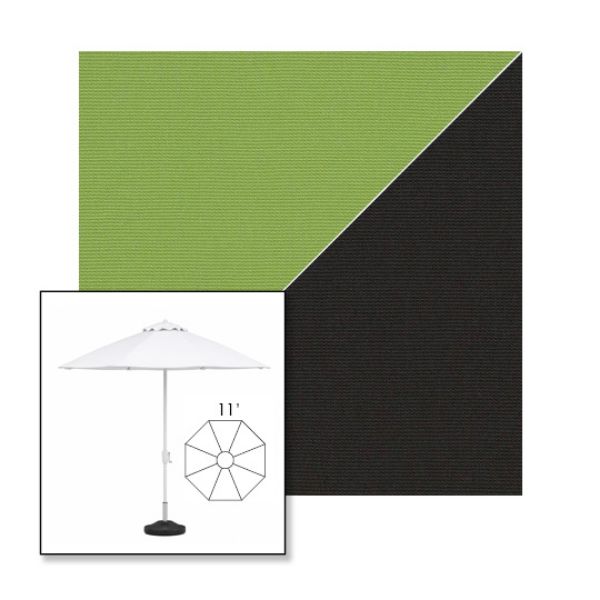 Picture of Ginkgo Black | 11' Fiberglass Market Umbrella Sunbrella® Awning Fabric