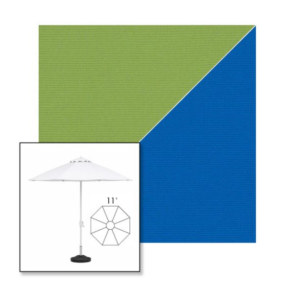 Picture of Ginkgo Pacific Blue | 11' Fiberglass Market Umbrella Sunbrella® Awning Fabric