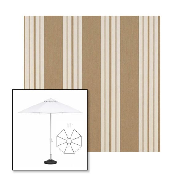 Picture of Heather Beige Classic | 11' Fiberglass Market Umbrella Sunbrella® Awning Fabric