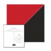 Picture of Jockey Red Black | 11' Fiberglass Market Umbrella Sunbrella® Awning Fabric