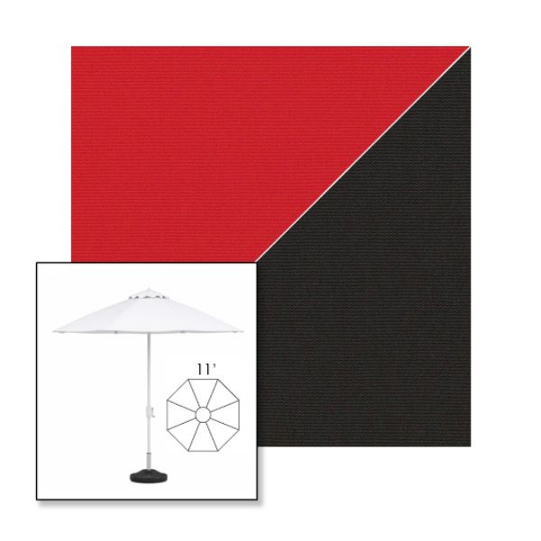 Picture of Jockey Red Black | 11' Fiberglass Market Umbrella Sunbrella® Awning Fabric