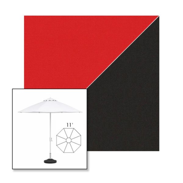 Picture of Logo Red Black | 11' Fiberglass Market Umbrella Sunbrella® Awning Fabric