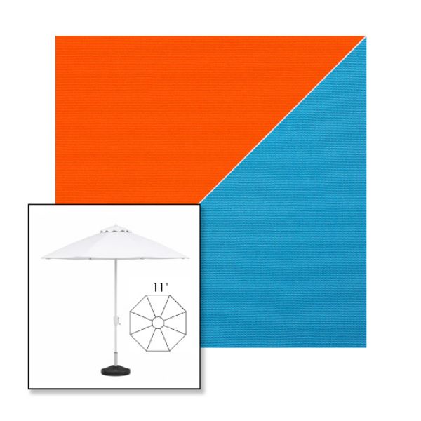 Picture of Orange Azure | 11' Fiberglass Market Umbrella Sunbrella® Awning Fabric