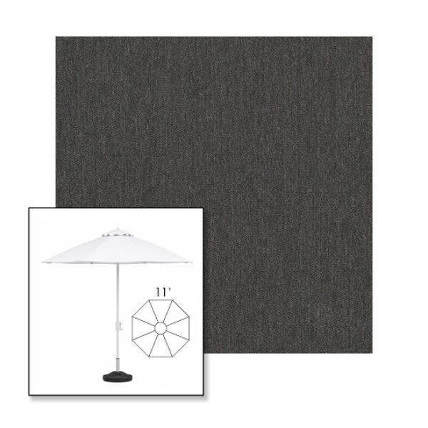 Picture of Slate | 11' Fiberglass Market Umbrella Sunbrella® Awning Fabric