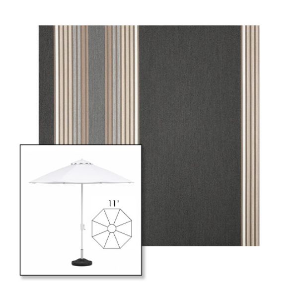 Picture of Tillman Shale | 11' Fiberglass Market Umbrella Sunbrella® Awning Fabric