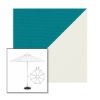 Picture of Turquoise Natural | 11' Fiberglass Market Umbrella Sunbrella® Awning Fabric