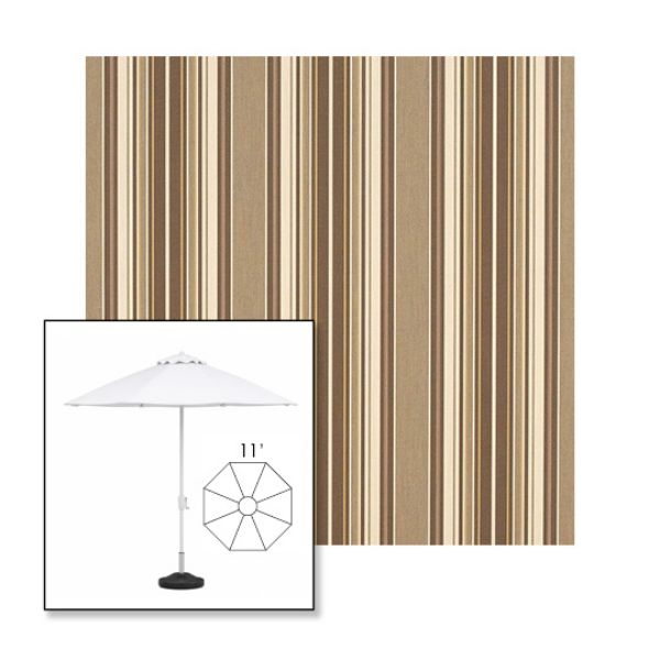 Picture of Westfield Mushroom | 11' Fiberglass Market Umbrella Sunbrella® Awning Fabric