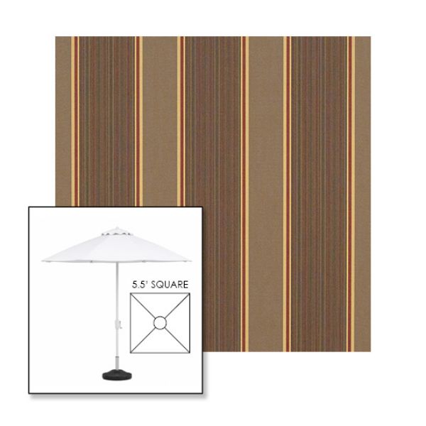 Picture of Eastridge Cocoa | 5.5' Fiberglass Market Umbrella Sunbrella® Awning Fabric