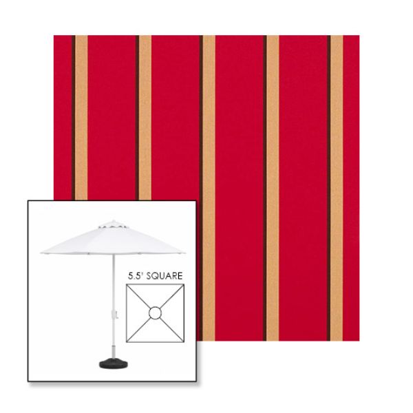 Picture of Manteo Cardinal | 5.5' Fiberglass Market Umbrella Sunbrella® Awning Fabric