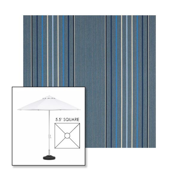 Picture of Motive Denim | 5.5' Fiberglass Market Umbrella Sunbrella® Awning Fabric