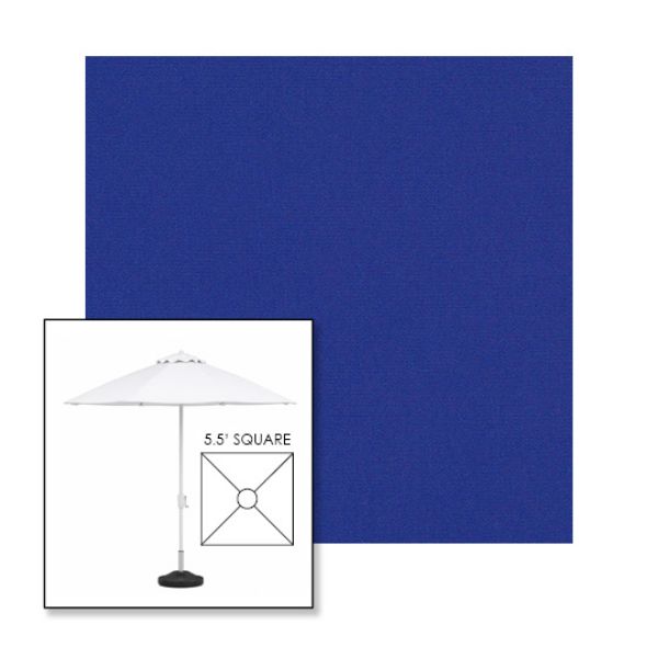 Picture of Ocean Blue | 5.5' Fiberglass Market Umbrella Sunbrella® Awning Fabric