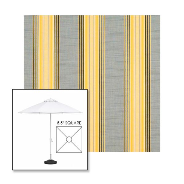 Picture of Rodanthe Metallic | 5.5' Fiberglass Market Umbrella Sunbrella® Awning Fabric