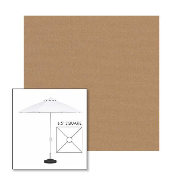 Picture of Beige | 6.5' Fiberglass Market Umbrella Sunbrella® Awning Fabric