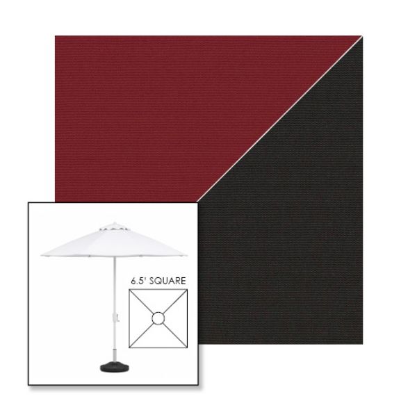 Picture of Burgundy Black | 6.5' Fiberglass Market Umbrella Sunbrella® Awning Fabric