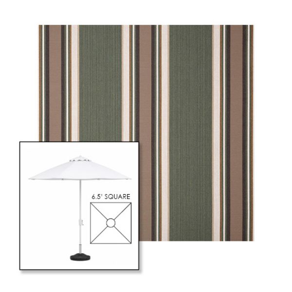 Picture of Emblem Fern | 6.5' Fiberglass Market Umbrella Sunbrella® Awning Fabric