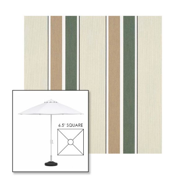 Picture of Fern Heather Beige Block | 6.5' Fiberglass Market Umbrella Sunbrella® Awning Fabric
