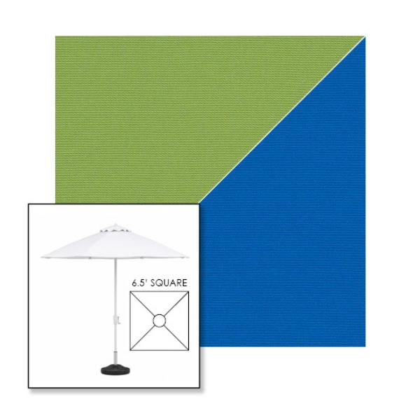 Picture of Ginkgo Pacific Blue | 6.5' Fiberglass Market Umbrella Sunbrella® Awning Fabric