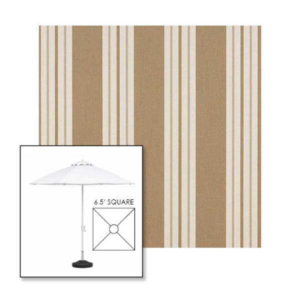 Picture of Heather Beige Classic | 6.5' Fiberglass Market Umbrella Sunbrella® Awning Fabric