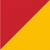 Picture of Jockey Red Yellow | 6.5' Fiberglass Market Umbrella Sunbrella® Awning Fabric