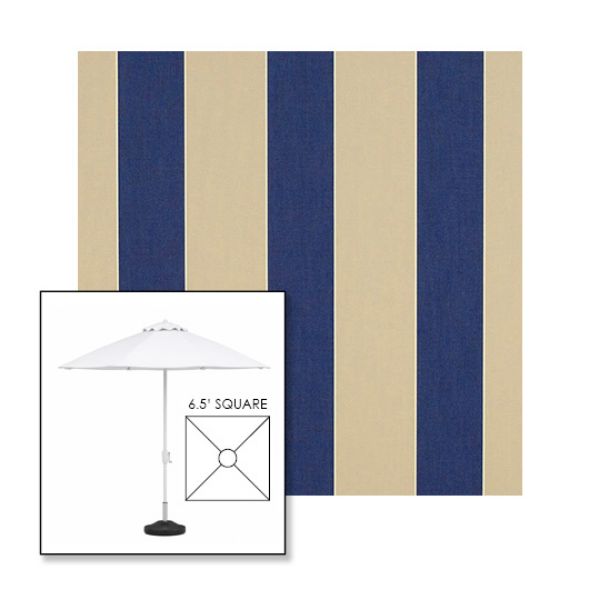 Picture of Mediterranean Canvas Block | 6.5' Fiberglass Market Umbrella Sunbrella® Awning Fabric