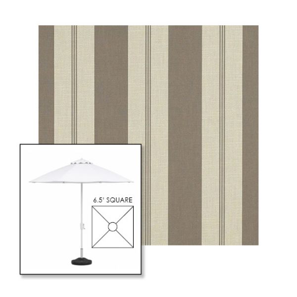 Picture of Moreland Taupe | 6.5' Fiberglass Market Umbrella Sunbrella® Awning Fabric