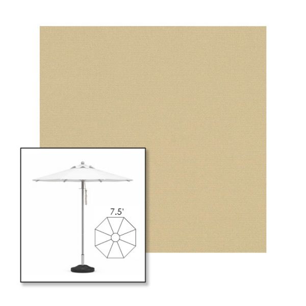 Picture of Linen | 7.5' Heavy Duty Aluminum Market Umbrella Sunbrella® Awning Fabric