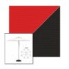 Picture of Logo Red Black | 7.5' Heavy Duty Aluminum Market Umbrella Sunbrella® Awning Fabric