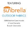 Picture of Saxon Cascade | 7.5' Heavy Duty Aluminum Market Umbrella Sunbrella® Awning Fabric