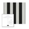 Picture of Beaufort Black White | 9' Heavy Duty Aluminum Market Umbrella Sunbrella® Awning Fabric