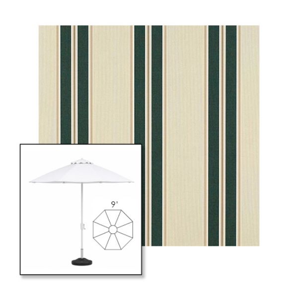 Picture of Black Forest Fancy | 9' Heavy Duty Aluminum Market Umbrella Sunbrella® Awning Fabric