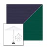 Picture of Captain Navy Forest Green | 9' Heavy Duty Aluminum Market Umbrella Sunbrella® Awning Fabric