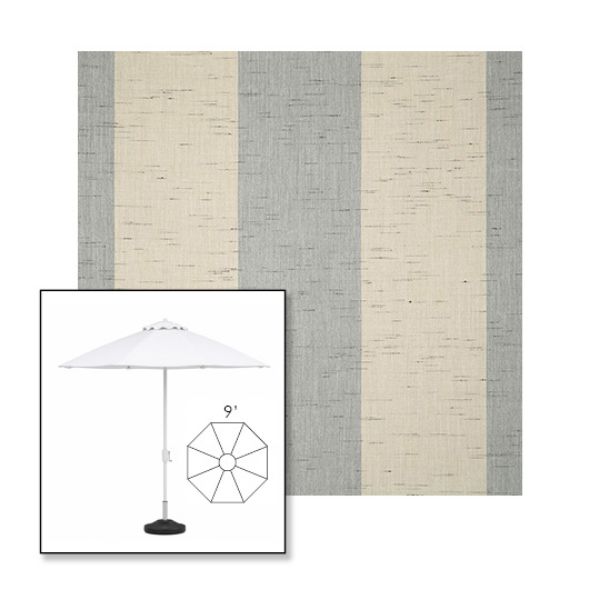 Picture of Era Ash | 9' Heavy Duty Aluminum Market Umbrella Sunbrella® Awning Fabric