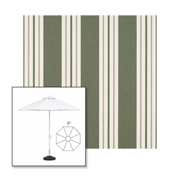 Picture of Fern Classic | 9' Heavy Duty Aluminum Market Umbrella Sunbrella® Awning Fabric