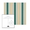 Picture of Forest Green Beige Natural Fancy | 9' Heavy Duty Aluminum Market Umbrella Sunbrella® Awning Fabric